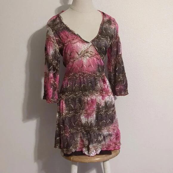 Per Una lace printed sheer dress size 12 - Picture 1 of 5